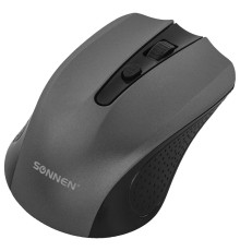 Мышь беспроводная SONNEN V99, 3 + колесо-кнопка, 1000/1200/1600 dpi,USB, серая, Китай
