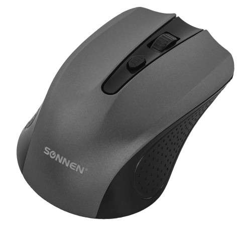 Мышь беспроводная SONNEN V99, 3 + колесо-кнопка, 1000/1200/1600 dpi,USB, серая, Китай