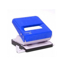 Дырокол 25л. KANEX 520  цвет синий, корп. метал, с огр. линейкой, Индия