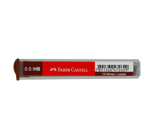 ГРИФЕЛЬ 0,5 ММ HB "POLYMER" FABER-CASTELL 12 ШТ., В ТУБЕ, Бразилия