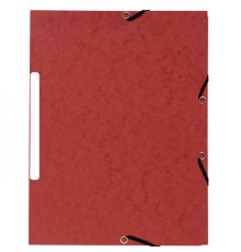 Папка на резинках А4 из картона цв. красный Manila, 15 мм, плотностью 350г/м2, Франция
