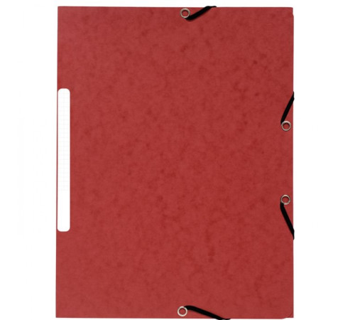Папка на резинках А4 из картона цв. красный Manila, 15 мм, плотностью 350г/м2, Франция