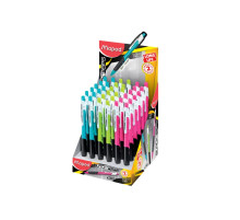 Карандаш авт. 0.5 ММ, MAPED "BLACK PEPS LONG LIFE", с ластиком, ассорти,  Китай