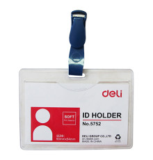 Бейдж с клипом пластик 5752  Дели 90*54мм . Китай