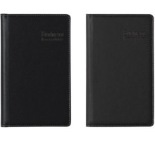 Визитница 110*193 мм , 120 отделений DELI корпус черный/коричневый, кож.зам,. Китай