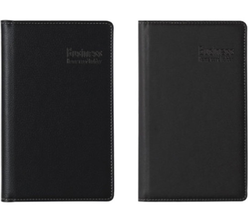 Визитница 110*193 мм , 120 отделений DELI корпус черный/коричневый, кож.зам,. Китай