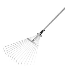 Грабли веерные стальные 15-зубые, раздвижные, стальной черенок, Palisad, РФ