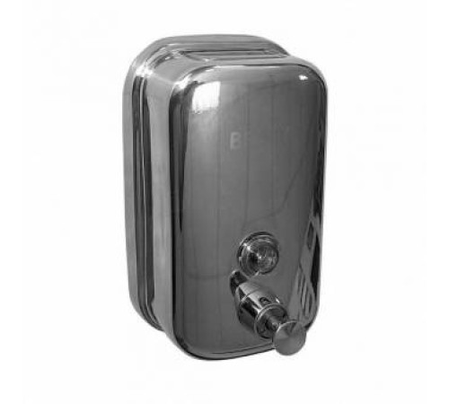 Диспенсер д/жид. мыла 500 мл  металл хром настенный с глазком, Brimix, РФ
