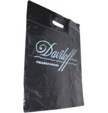 Пакет 460*(500+30)0,060, с пробивной ручкой,рис. "Давыдофф", черн. РБ