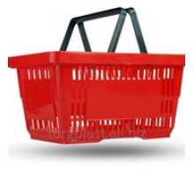 Корзина пласт.покупательская 20л., цвет красный, ручки черные 480х300х436 мм. (ЖРВИ.332139.039), РБ