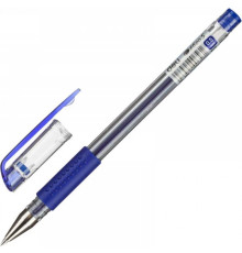 Ручка гелевая синяя 0,5 мм Deli Daily прозр.корпус, резин.держатель . Литва