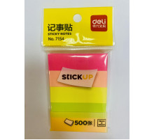 Закладки бумаж. 15*50 мм, 5 цв. * 100л Deli, Китай