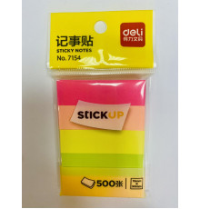 Закладки бумаж. 15*50 мм, 5 цв. * 100л Deli, Китай