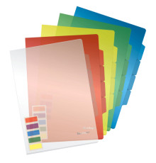 Папка-уголок 3 отделения, с разд. 0,15мм,  Attache,ассорти. РФ