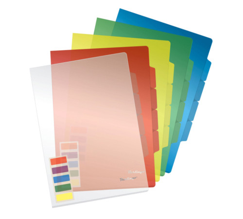 Папка-уголок 3 отделения, с разд. 0,15мм,  Attache,ассорти. РФ