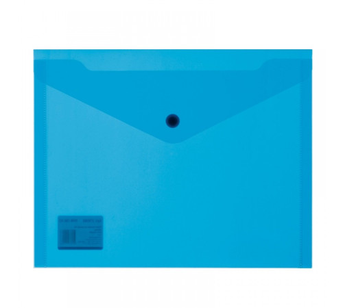 Папка-конверт А5 с кнопкой  Attache, 180мкм, синяя, 190 х 240 мм.,Китай