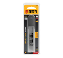 Лезвия 18 мм, для ножей Denzel , Супер Острые, сталь(черно-серые) SK4 - 0,5 мм, 5 шт/упак, Китай