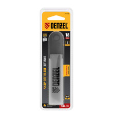 Лезвия 18 мм, для ножей Denzel , Супер Острые, сталь(черно-серые) SK4 - 0,5 мм, 5 шт/упак, Китай
