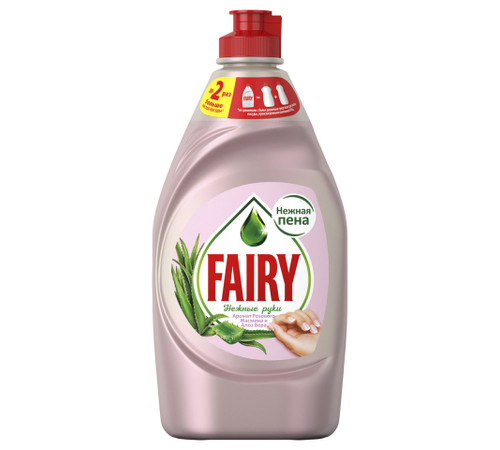 450 мл Средство  д/мытья посуды Fairy Аромат Розового Жасмина и Алоэ Вера, РФ