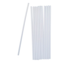 Трубочки для коктейля 240*8 мм, Прозрачные,(Прямые) 250 шт/в упак, РФ