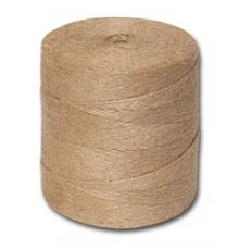 Шпагат джутовый ШД 1,2 полированный, 2-х ниточный в бобине 1кг, РФ