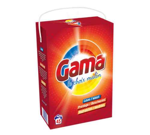2,925 кг Порошок стиральный универсальный GAMA REGULAR картон , 45 стирок , Испания