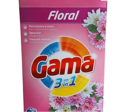 3,85кг Порошок стиральный универс.GAMA 3 в 1 FLORAL(цветочный), картон, 70 стирок, Испания