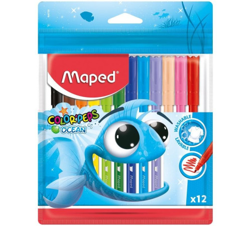 Фломастеры 12 шт. "COLOR PEPS OCEAN" MAPED, Германия