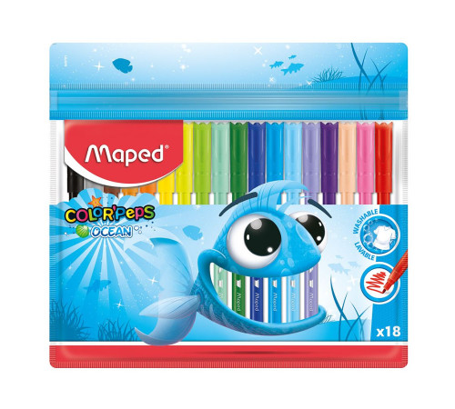 Фломастеры 18 шт. "COLOR PEPS OCEAN" MAPED, КИТАЙ