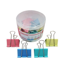 Зажим для бумаг 51 мм Deli ЦВЕТНОЙ, (12шт/уп),Китай