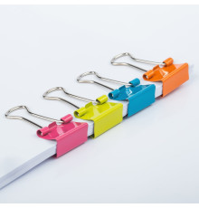 Зажим для бумаг 41 мм Deli ЦВЕТНОЙ, (24шт/уп),Китай