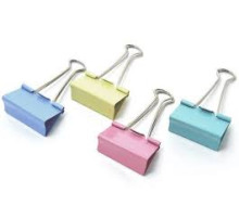 Зажим для бумаг 25 мм цветной 48 шт/упак , Китай