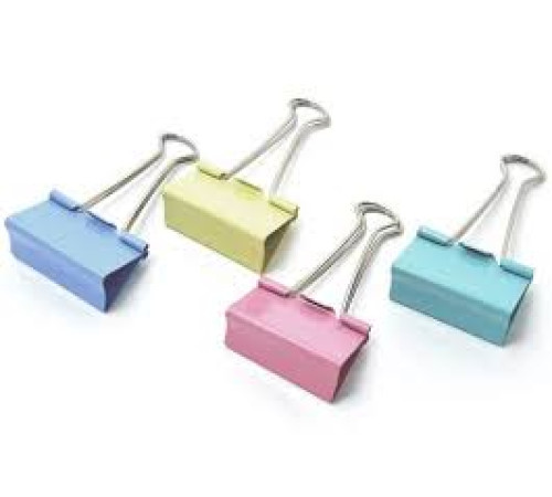 Зажим для бумаг 25 мм цветной 48 шт/упак , Китай