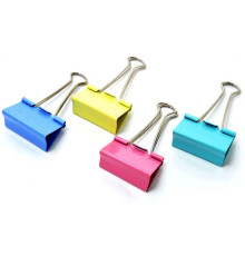 Зажим для бумаг 19 мм Deli цветной, Китай