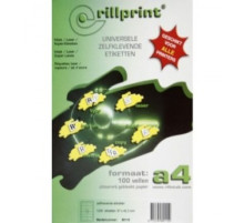 Наклейки А4 105*37 мм, 16 шт/100лист белые Rilprint/ Нидерланды