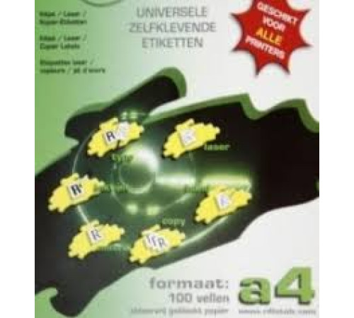 Наклейки А4 210*148мм 100/2л/уп. белые Rilprint/ Нидерланды