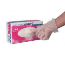 Перчатки виниловые неопудренные одноразовые Semperguard, р-р М 100 шт./уп. прозрачный, Малайзия