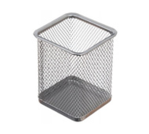 Стакан для канцелярский принадлежностей металл. сетка, квадратный,черный, Китай