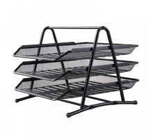 Лоток горизонтальный металл. черный на 3 лотка. Дели арт.9181. Китай