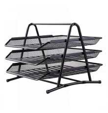Лоток горизонтальный металл. черный на 3 лотка. Дели арт.9181. Китай