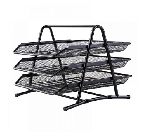 Лоток горизонтальный металл. черный на 3 лотка. Дели арт.9181. Китай