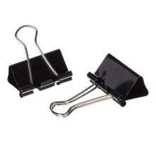 Зажим для бумаг 19мм 12шт/уп Attache Economy, в карт,кор, цвет чёрный, КИТАЙ