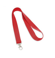 Тесьма с карабином для беджа "94405", Hiidea красный цвет, КИТАЙ