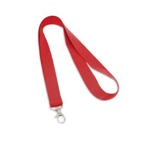 Тесьма с карабином для беджа "94405", Hiidea красный цвет, КИТАЙ