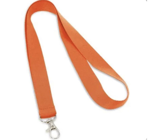 Тесьма с карабином для беджа "94405", Hiidea оранжевый цвет, КИТАЙ