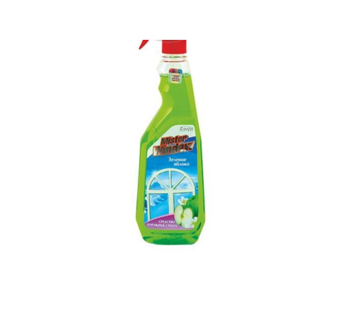 750 мл Средство для мытья окон  Mister Window" Зеленое яблоко, РБ