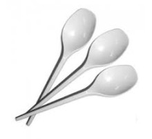 Ложка чайная пластик 12,5см (100шт/уп) полистирол. РФ