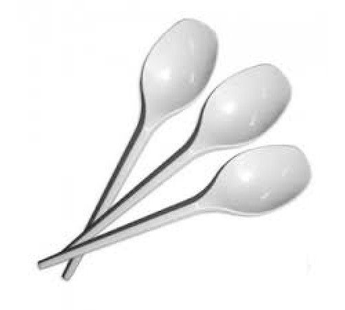 Ложка чайная пластик 12,5см (100шт/уп) полистирол. РФ