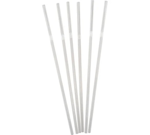 Трубочки для коктейля 210*5 мм, 1000 шт/в упак, Прозрачная с гофрой, РФ