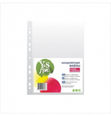 Файлы (папка карман)  А4  кристалл  (45 микр.) 100 шт/упак "Yesili:", РБ